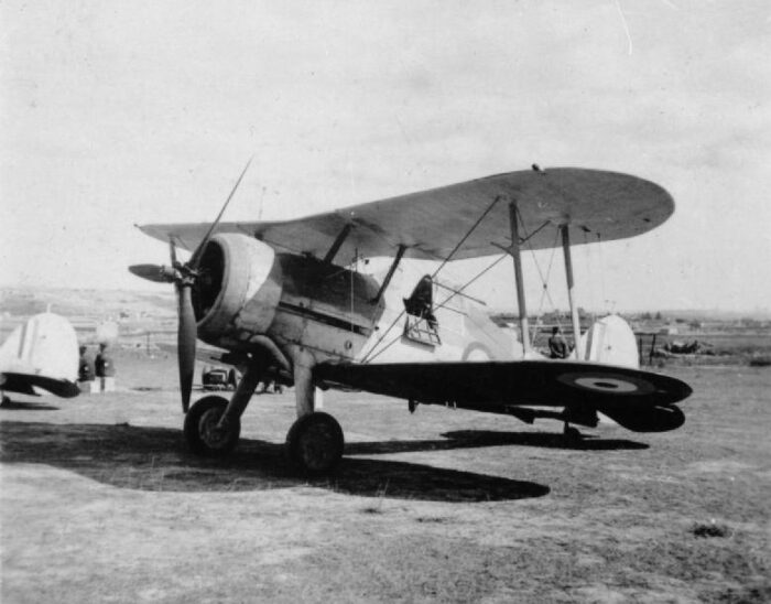 ‘Faith’, an RAF Gloster Gladiator, on the ground at a Malta airfield c. September 1940. Source: Imperial War Museum. ‘Faith’, an RAF Gloster Gladiator, on the ground at a Malta airfield c. September 1940. Source: Imperial War Museum.
