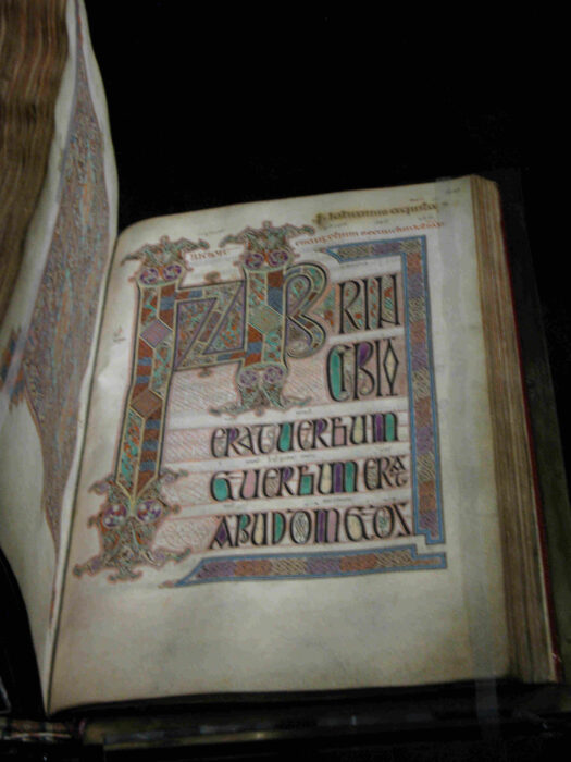 Lindisfarne Gospels - at the Laing Art Gallery (loan from British Library) Lindisfarne Gospels - at the Laing Art Gallery