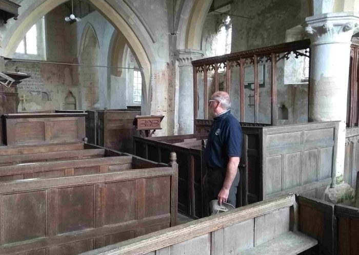 Admiring the interior of St John the Baptist church Admiring the interior of St John the Baptist church