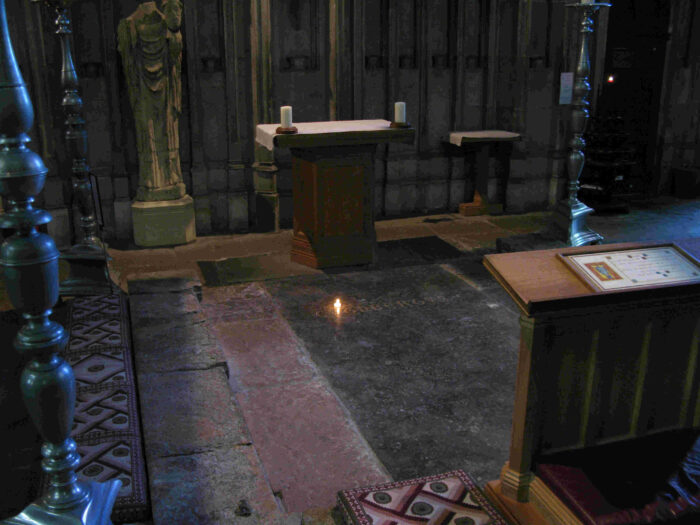Saint Cuthbert's tomb in Durham Cathedral Saint Cuthbert's tomb in Durham Cathedral