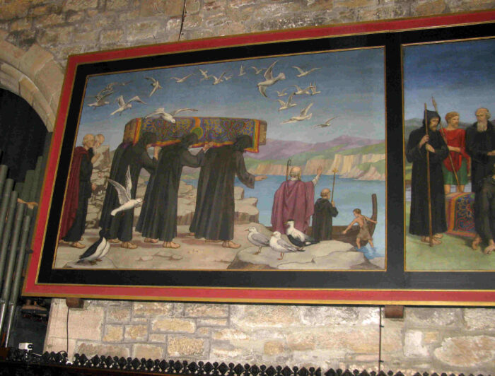 Painted Life of St Cuthbert screens - St Mary and St Cuthbert church, Chester-le-Street 