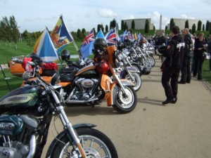 Flag carriers at the National Memorial Arboretum